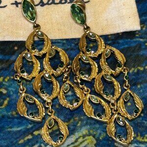 Chloe + Isabel Sweeping Feathers Chandelier Earrings